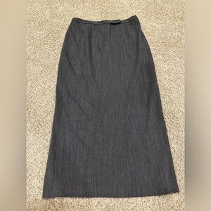 Lauren Ralph Lauren vintage wool long skirt with slit size 12 dark gray